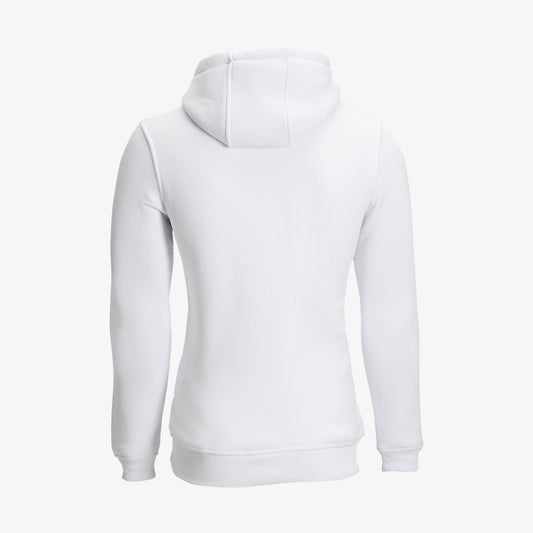 White I AM HARDSTYLE logo hoodie, back