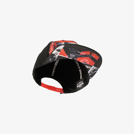 Born & Raised snapback, printed underside of the flat visor