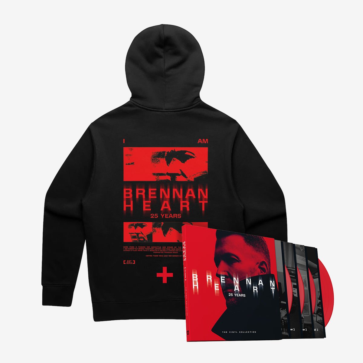 25 Years Brennan Heart Hoodie Bundle: vinyl collection and anniversary hoodie