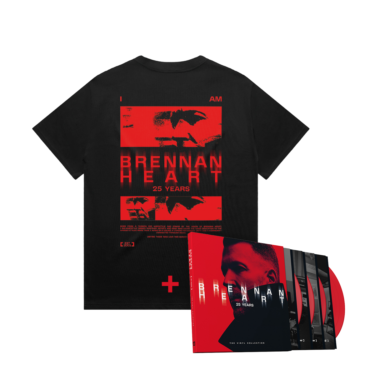 25 Years Brennan Heart T-shirt Bundle: vinyl collection and anniversary T-shirt