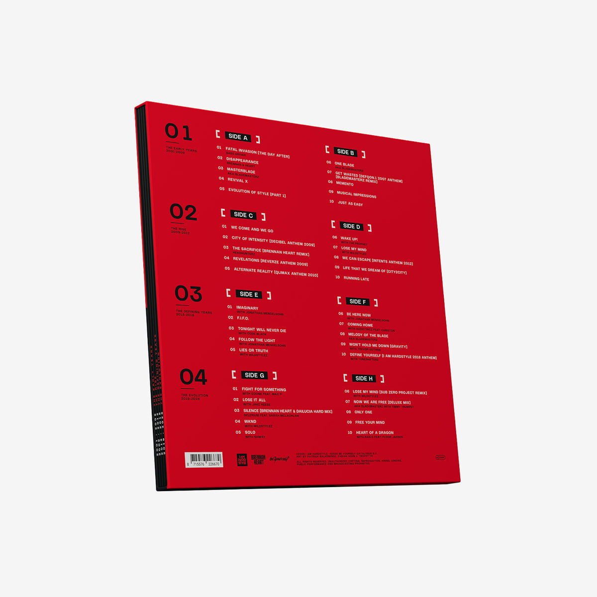 25 Years Brennan Heart Vinyl Collection box, back