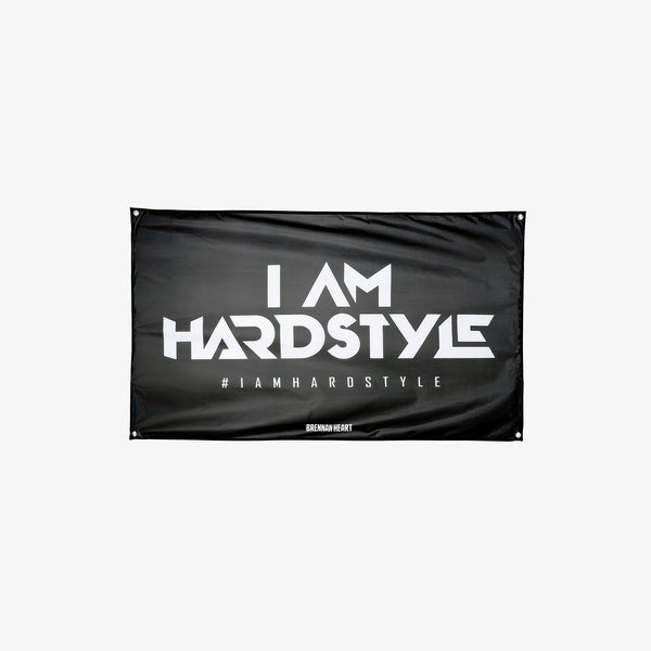 I AM HARDSTYLE Flag - Black