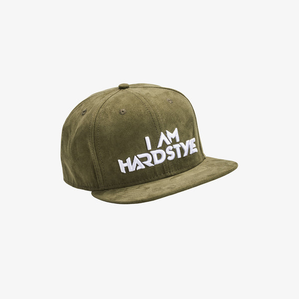 Classic Snapback Cap - Olive Suede